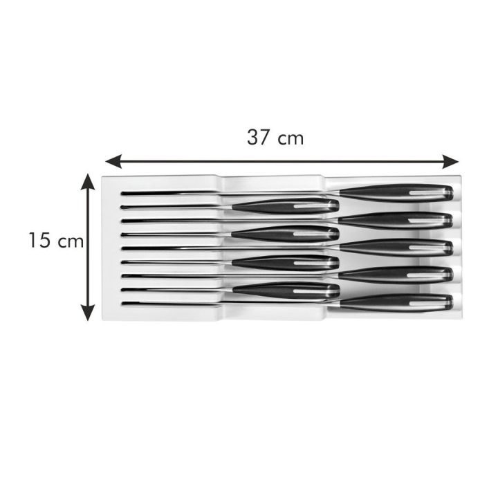 Peilių dėklas Flexispace, kreminės spalvos, 37×15 cm