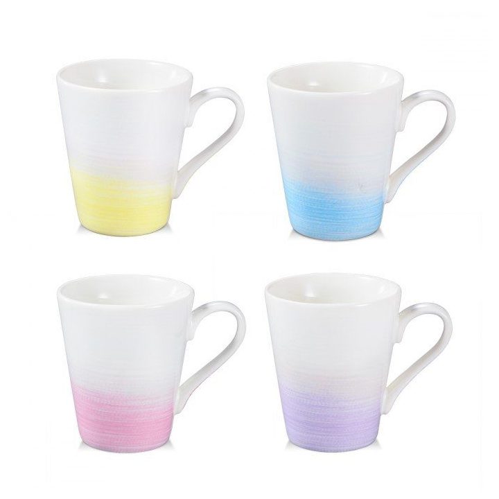 Pastelinės spalvų puodelių rinkinys MYCOFFEE, 4 vnt.