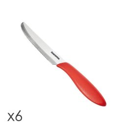 Raudoni stalo peiliai, 12 cm, 6 vnt.