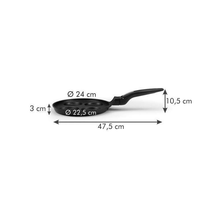 Gili keptuvė 24 cm su SmartClick nuimama rankena