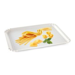 Balta vienkartinė popierinė padėklė 35×25 cm, 3 vnt.