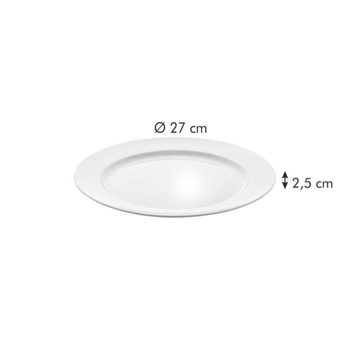 Plokščia lėkštė su dryžiais, 27 cm