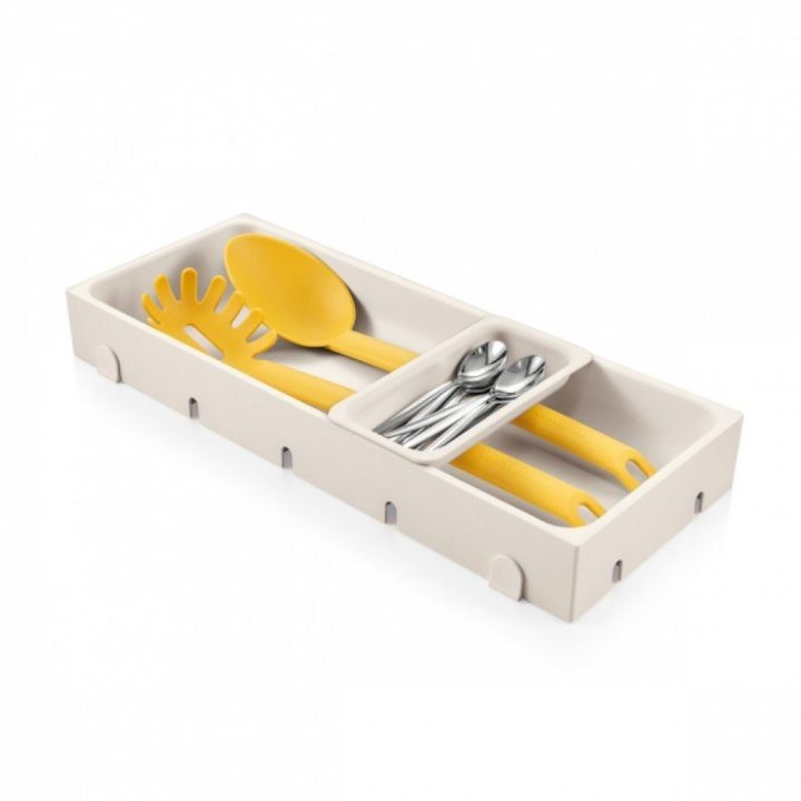 Kreminės spalvos lankstus įdėklas TRAYINSERT Flexispace 14,8×7,4 cm