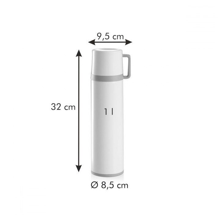 Termosas–butelis 1 l, kreminės spalvos, nerūdijančio plieno