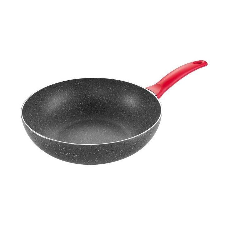 Raudonas 28 cm wok