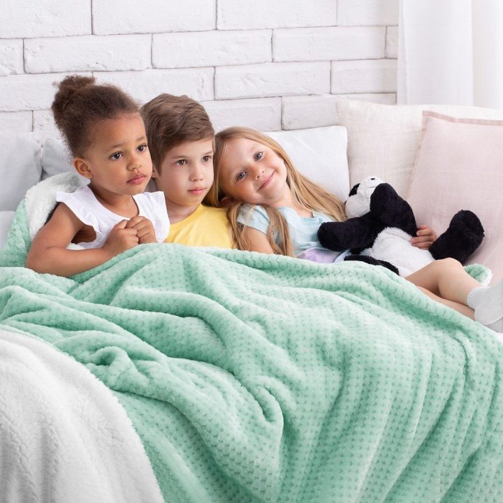 Mėtų spalvos antklodė 220×240 cm AmeliaHome Shleepy