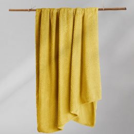 Antklodė DecoKing HENRY 70x150, garstyčių spalvos