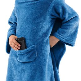 Antklodė vaikams, tamsiai mėlyna (90×105 cm) — LAZYKIDS INDIGO