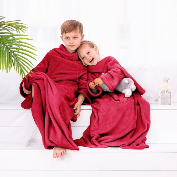 Vaikiška raudona antklodė 90 x 105 cm LazyKids