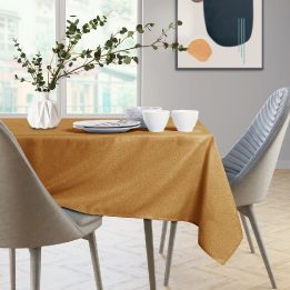 Aukso spalvos staltiesė AmeliaHome EMPIRE 110×110 cm