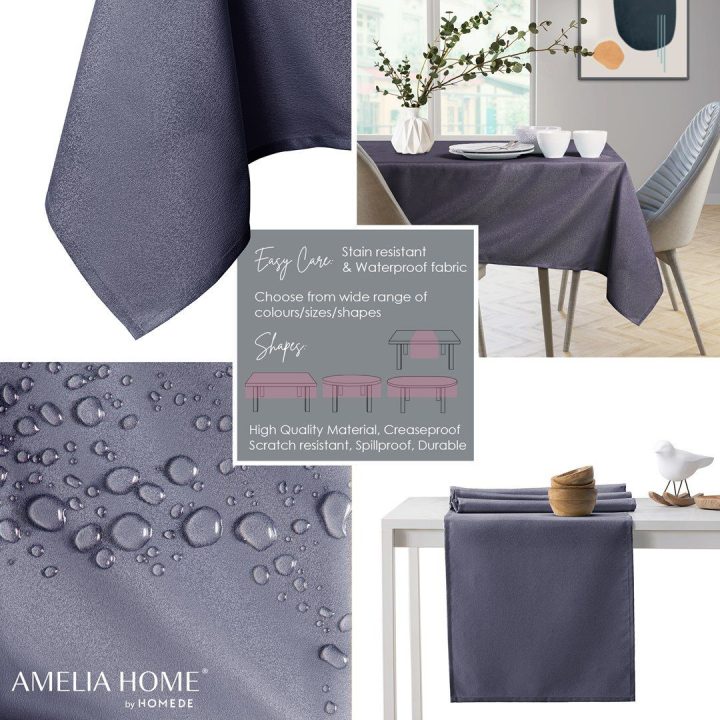 Fioletinė staltiesė AmeliaHome EMPIRE 155×220
