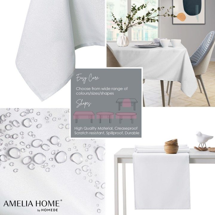 Balta staltiesė 120×220 EMPIRE AmeliaHome