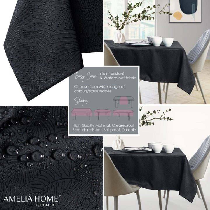 Staltiesė juoda 120 × 240 cm AmeliaHome GAIA