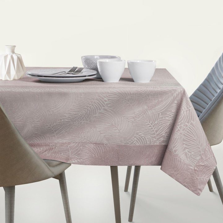 Pudros rožinė staltiesė 120x120 cm AmeliaHome GAIA