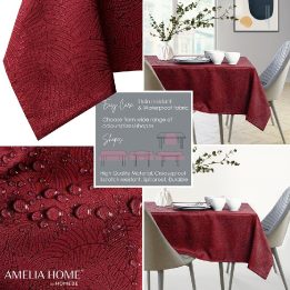 Staltiesė 110×160 bordo spalvos AmeliaHome