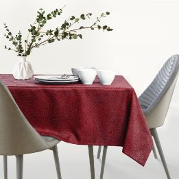 Staltiesė 155×155 cm bordo spalvos AmeliaHome