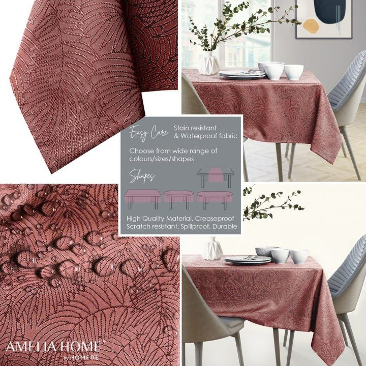 Staltiesė 140×260 cm oldrose spalvos AH GAIA HMD