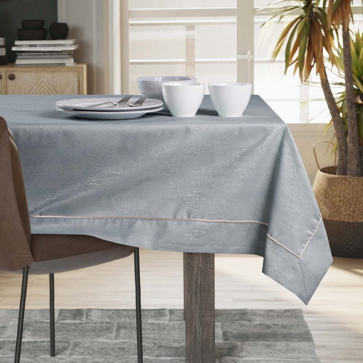 Staltiesė 140×140 cm šviesiai pilka Vesta