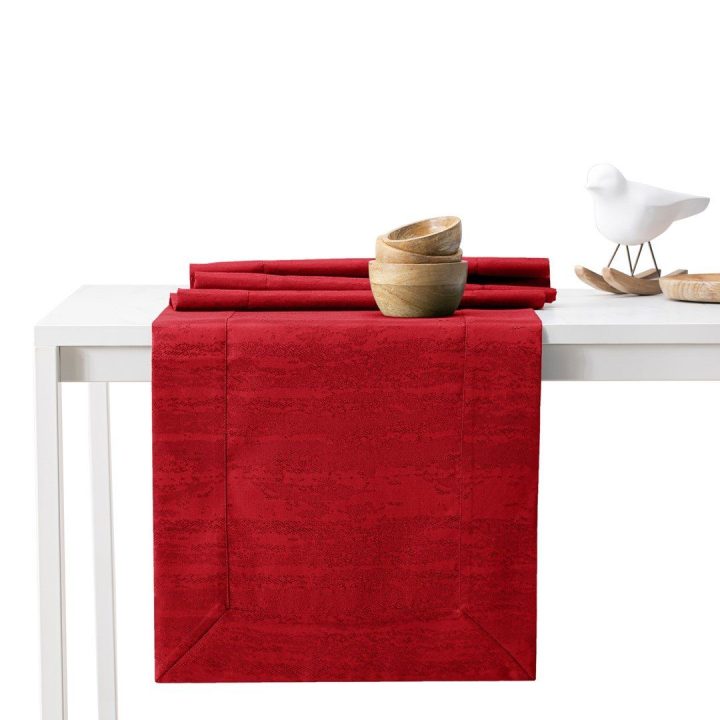 Staltiesių komplektas 115×300+35×300 bordo spalvos AH VESTA