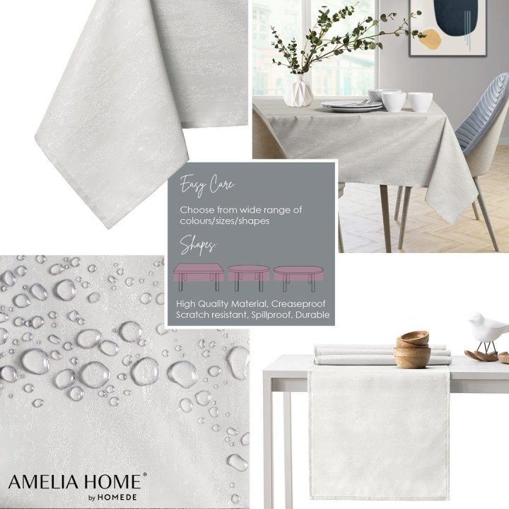 Staltiesė 155×450 cm kreminės spalvos AH VESTA