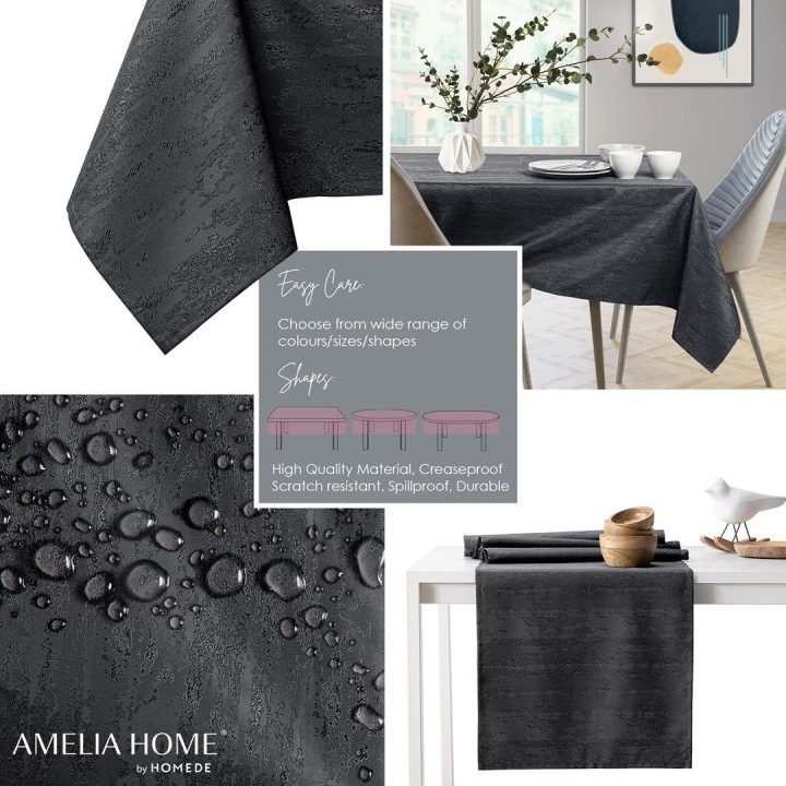 Staltiesė tamsiai pilka 155×220 cm AH VESTA