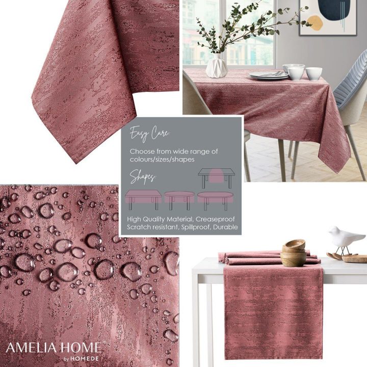 Staltiesė 140×140 cm šviesiai rožinė AH VESTA