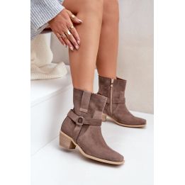 auliniai batai su kulnu Brown Zazoo 3444/2