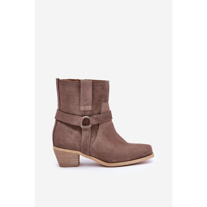 auliniai batai su kulnu Brown Zazoo 3444/2