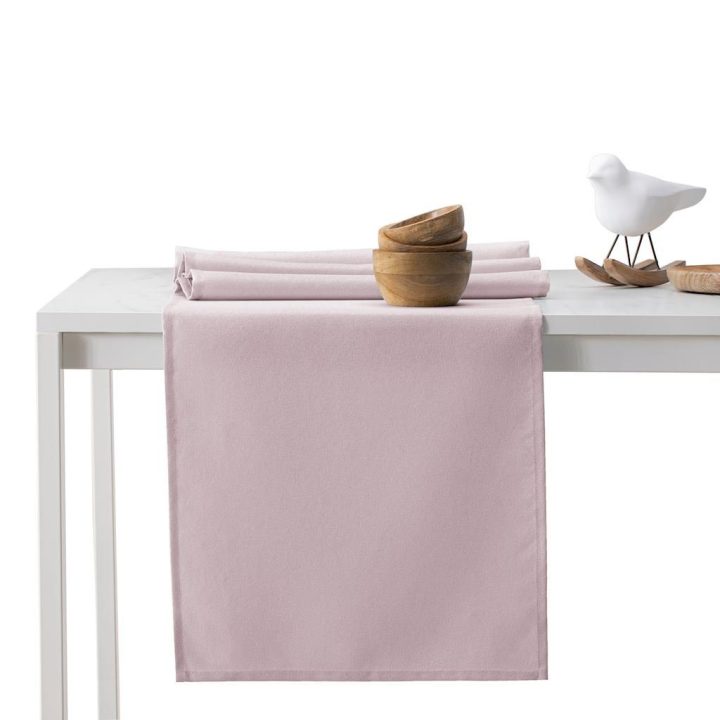 Staltiesė komplektas 115×250+35×250 šviesiai rožinė DK PURE