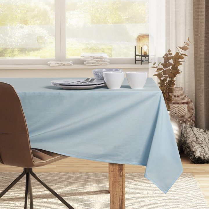 Staltiesė sidabrinė-mėlyna 140×350 cm DK PURE