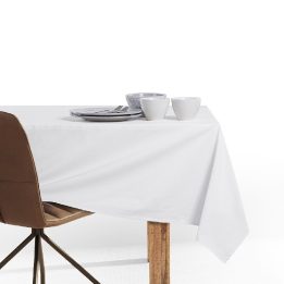 Staltiesė apvali 160 cm balta DK PURE