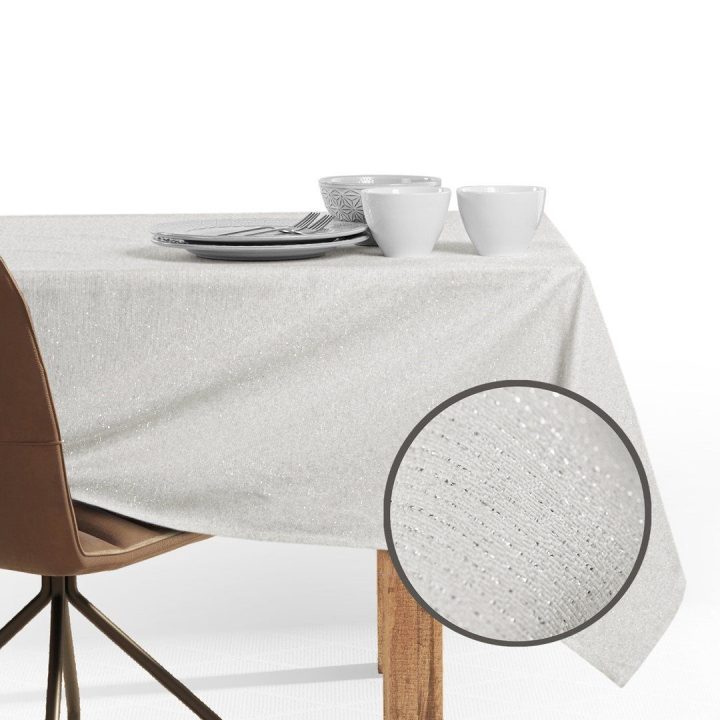 Staltiesė 175×175 cm kreminės spalvos DK SPARKLE