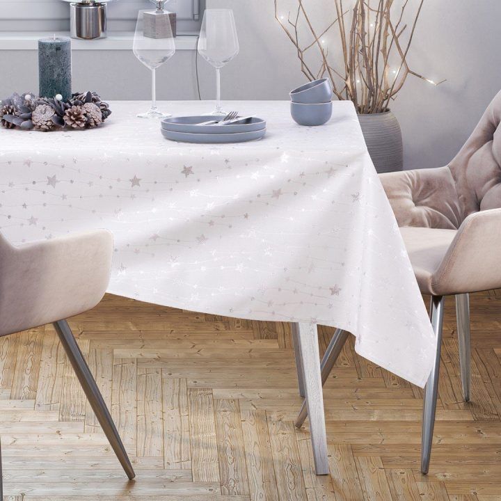 Staltiesė sidabrinė 140×400 cm AH Stardust