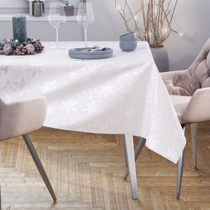 Staltiesė sidabrinė 140×400 AH WHITECHRISTMAS
