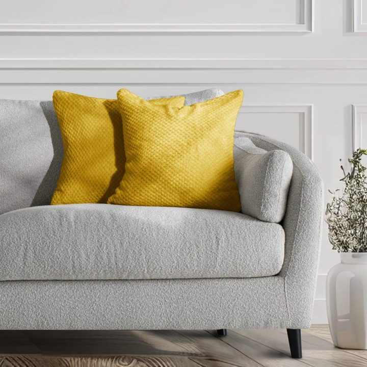Pagalvės užvalkalas 45×45 garstyčių spalvos HENRY