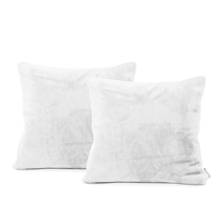Pagalvės užvalkalas 45×45 cm baltas 2 vnt DecoKing