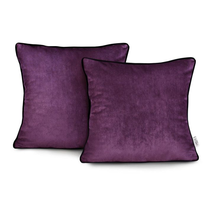 Pagalvės užvalkalas 45×45 cm iš aksomo bordo AH