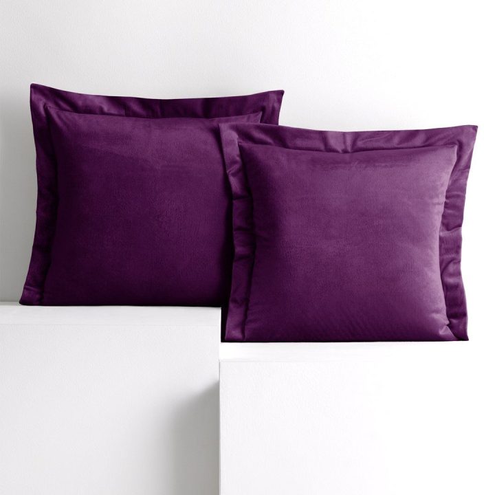 Pagalvės užvalkalas aksomas bordo 45×45 cm 2 vnt AH