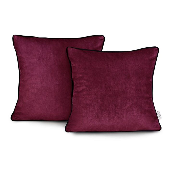 Pagalvės užvalkalas 45×45 cm aksomas bordo AH