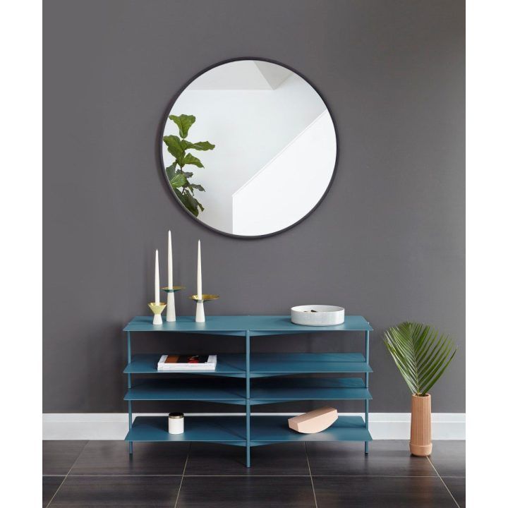 Veidrodis 91 cm juodas HUB