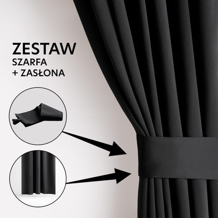 Užuolaida 140×175 cm juoda AH