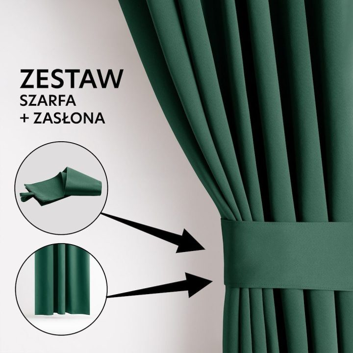 Užuolaida blackout tamsiai žalia 140×270 AH