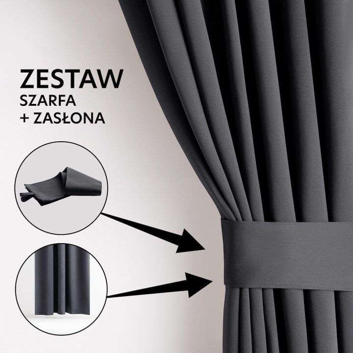Užuolaida 140×270 cm blackout tamsiai pilka AH