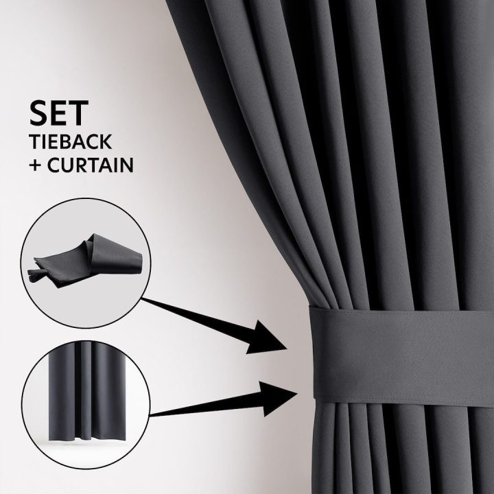 Užuolaida 140×270 cm blackout tamsiai pilka AH
