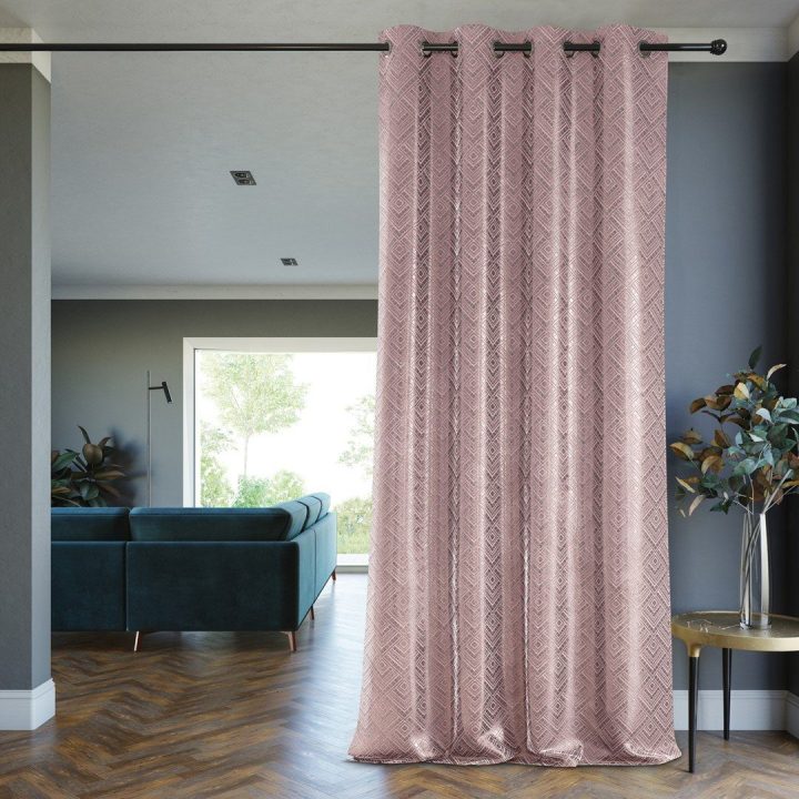Užuolaida blackout 140×250 rožinė–auksinė CASPE