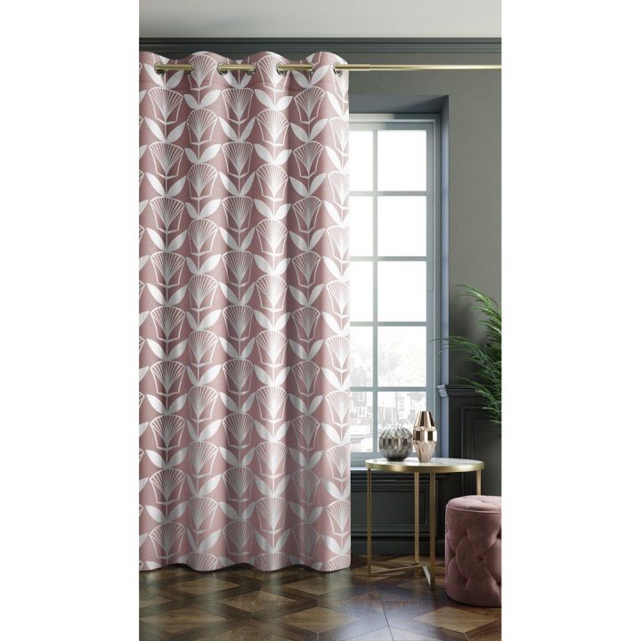 Užuolaida OXFORD FLORIS 140×250 šviesiai rožinė AH