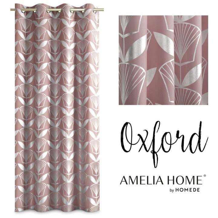 Užuolaida OXFORD FLORIS 140×250 šviesiai rožinė AH