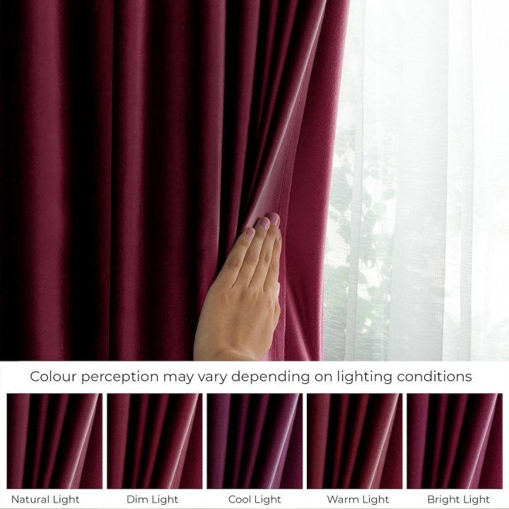 Užuolaida iš aksomo 140×270 cm bordo AH
