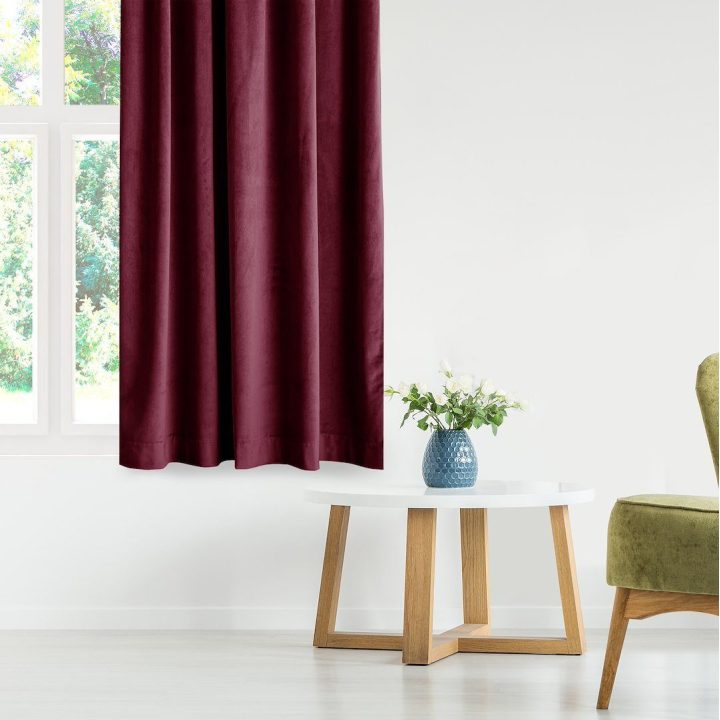 Užuolaida iš aksomo 140×270 cm bordo AH