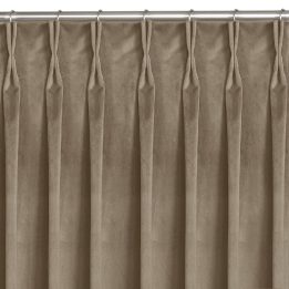 Užuolaidos 135×225 cm smėlio spalvos VELVET FLEX